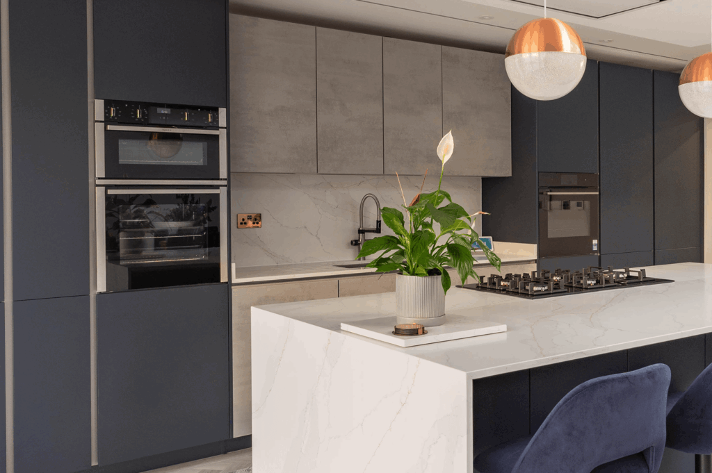 Fjord & Concrete Charm - PGK • Premium German Kitchens