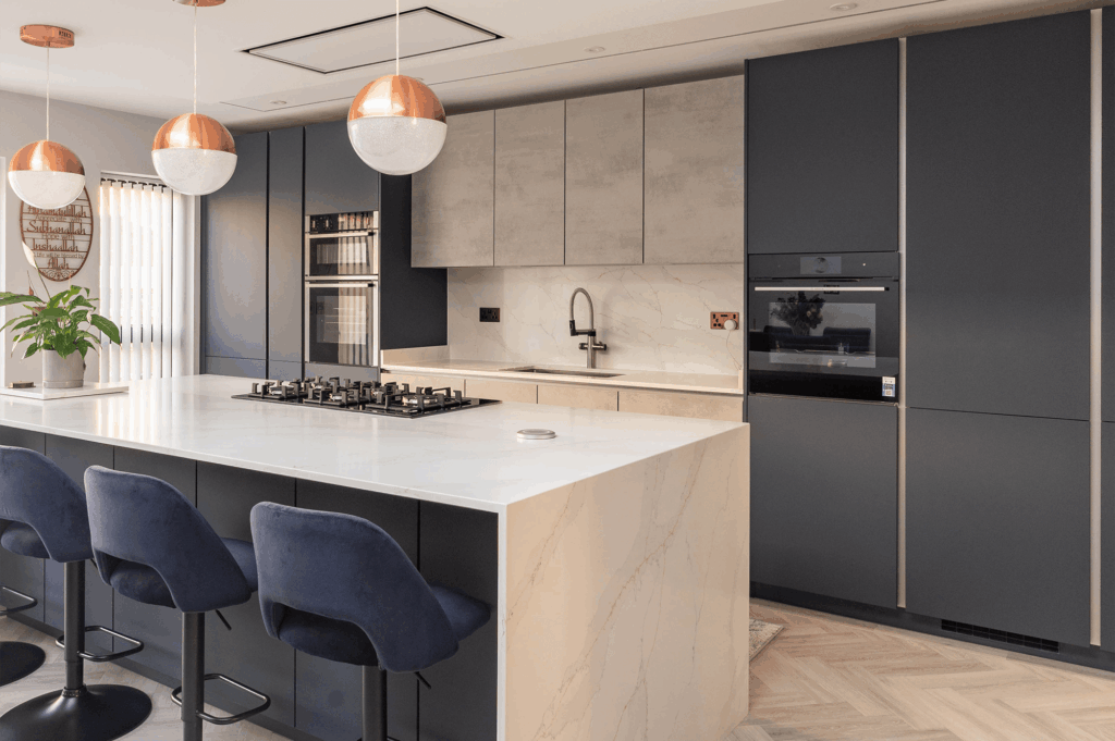 Fjord & Concrete Charm - PGK • Premium German Kitchens