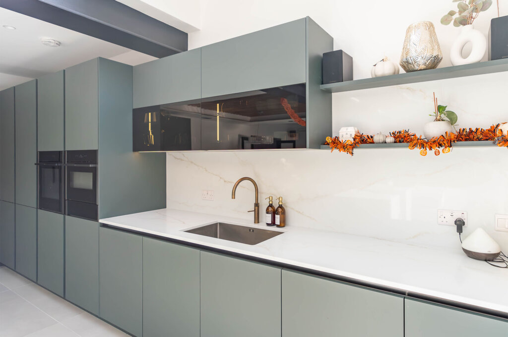 PGK • Premium German Kitchens • Signature Collection • Contemporary -Black Green & Greige Silky Matt