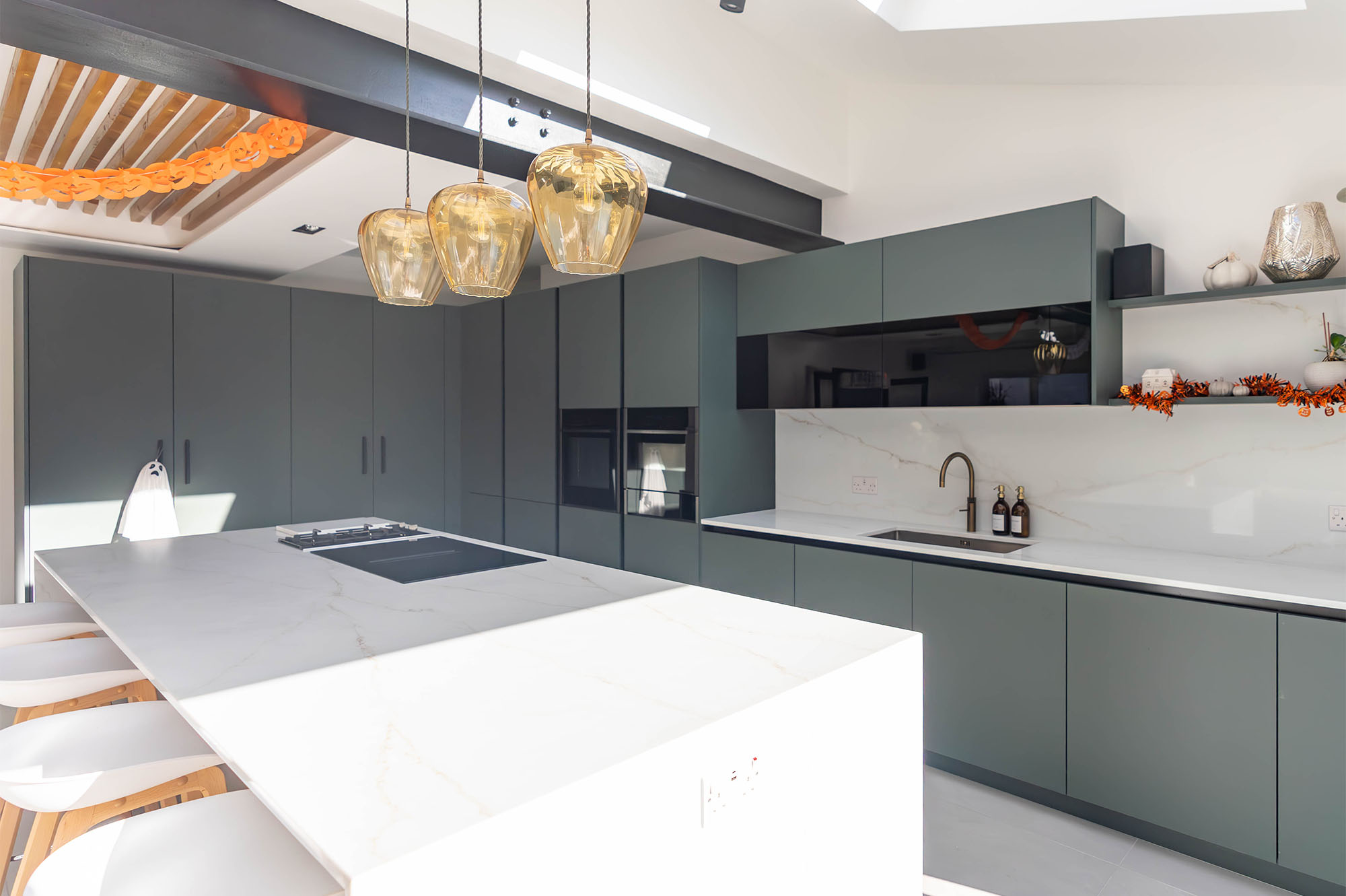 PGK • Premium German Kitchens • Signature Collection • Contemporary -Black Green & Greige Silky Matt