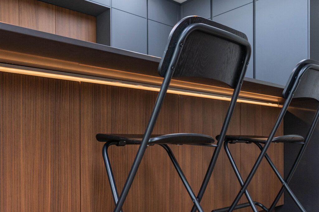 PGK • Premium German Kitchens • Signature Collection • Contemporary - Anthracite & Fluted Walnut