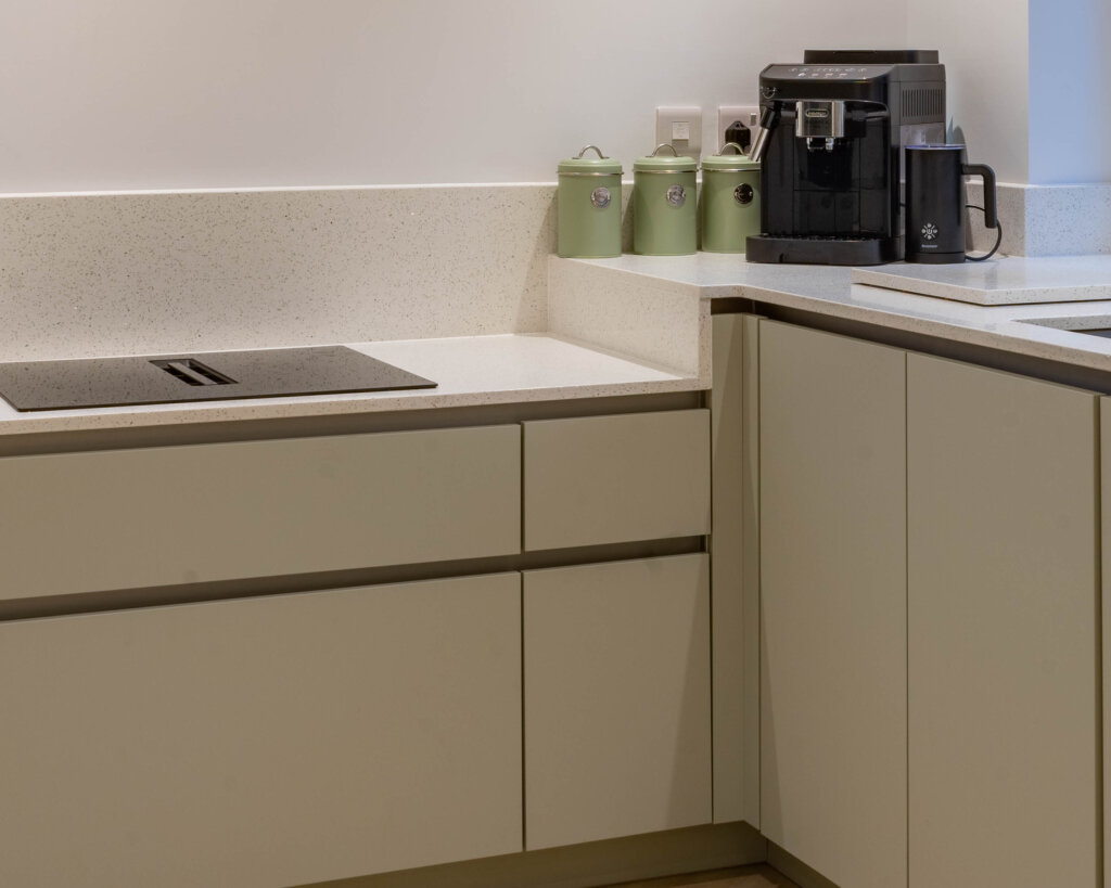 PGK Focus Sage Matt & Quartz Sparkle Contemporary Kitchen