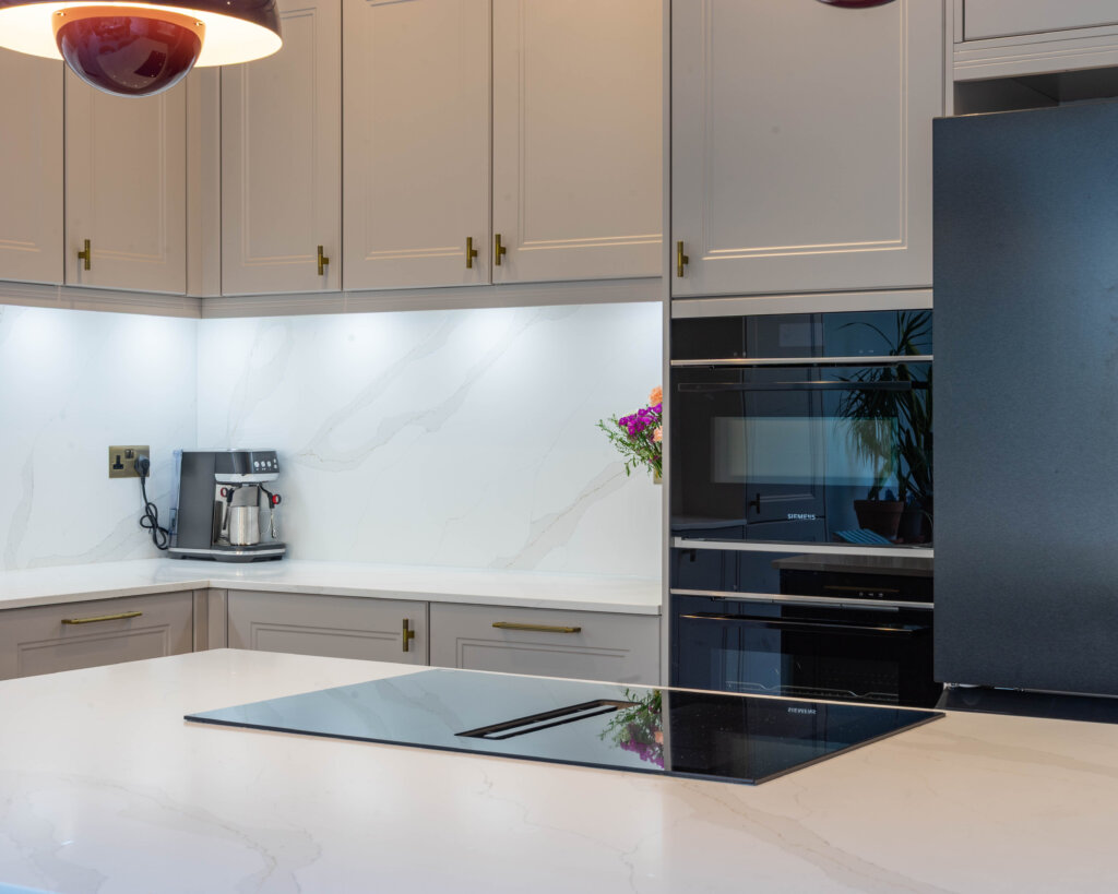 PGK Charcoal Focus & Light Oak Accent Contemporary Kitchen
