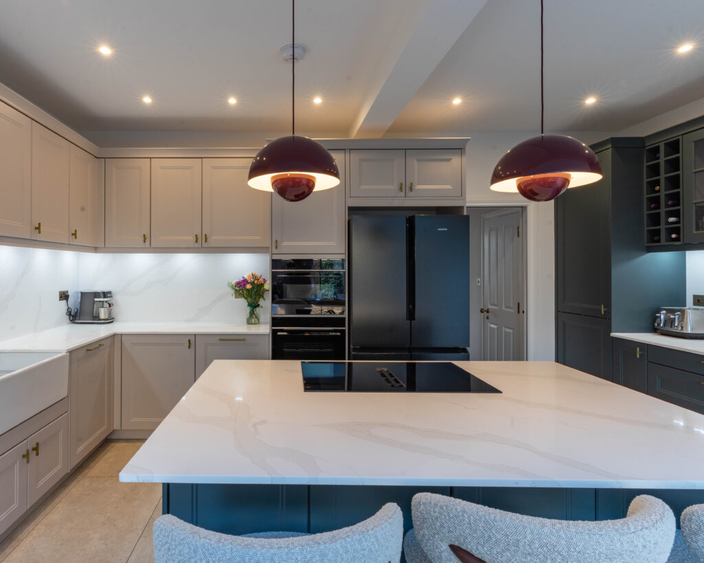 PGK Charcoal Focus & Light Oak Accent Contemporary Kitchen