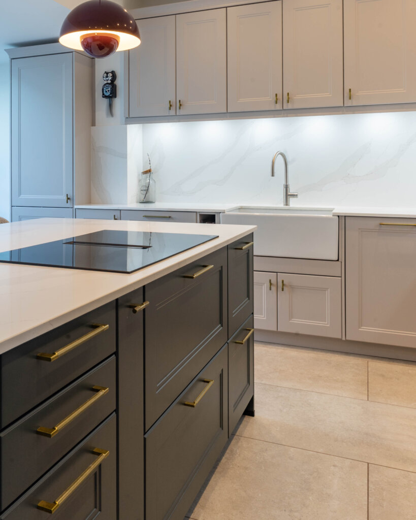 PGK Charcoal Focus & Light Oak Accent Contemporary Kitchen